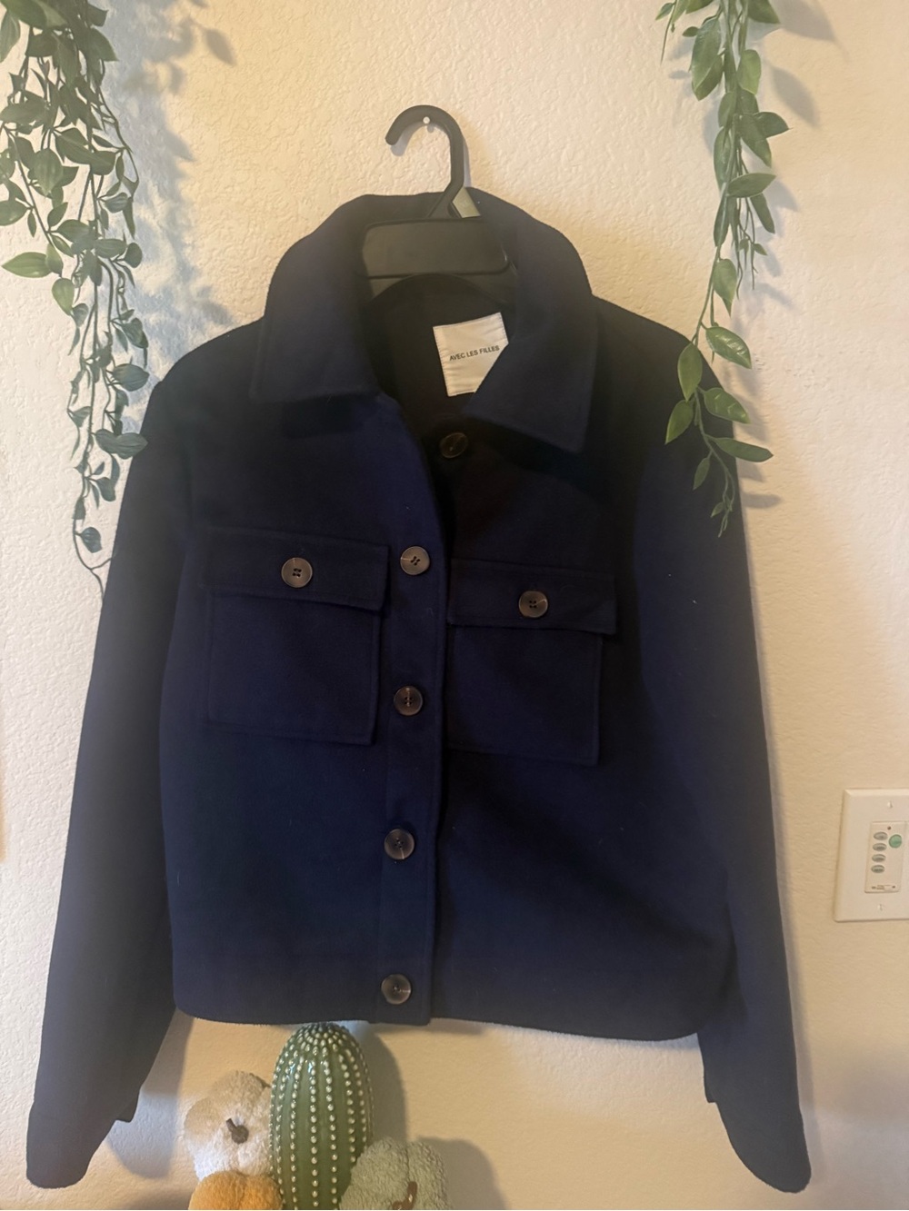 Avec Les Filles Navy Utility Jacket